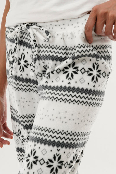Canada Weather Gear Festive Print Pajama Pants - White - Womens Pajamas - Canada Weather Gear