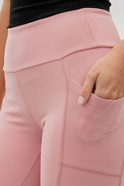 Canada Weather Gear High Waisted Yoga Leggings - Pink - Womens Leggings - Canada Weather Gear