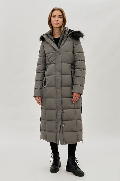 Canada Weather Gear Long Faux Fur Lined Parka Jacket - Black