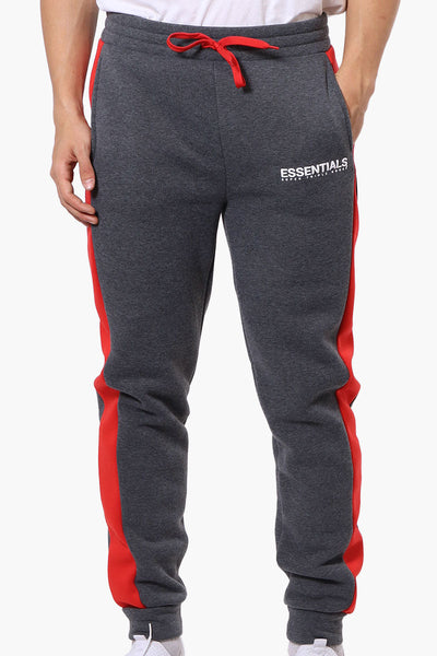 Essentials Super Triple Goose Side Stripe Tie Waist Joggers - Grey - Mens Joggers & Sweatpants - Canada Weather Gear