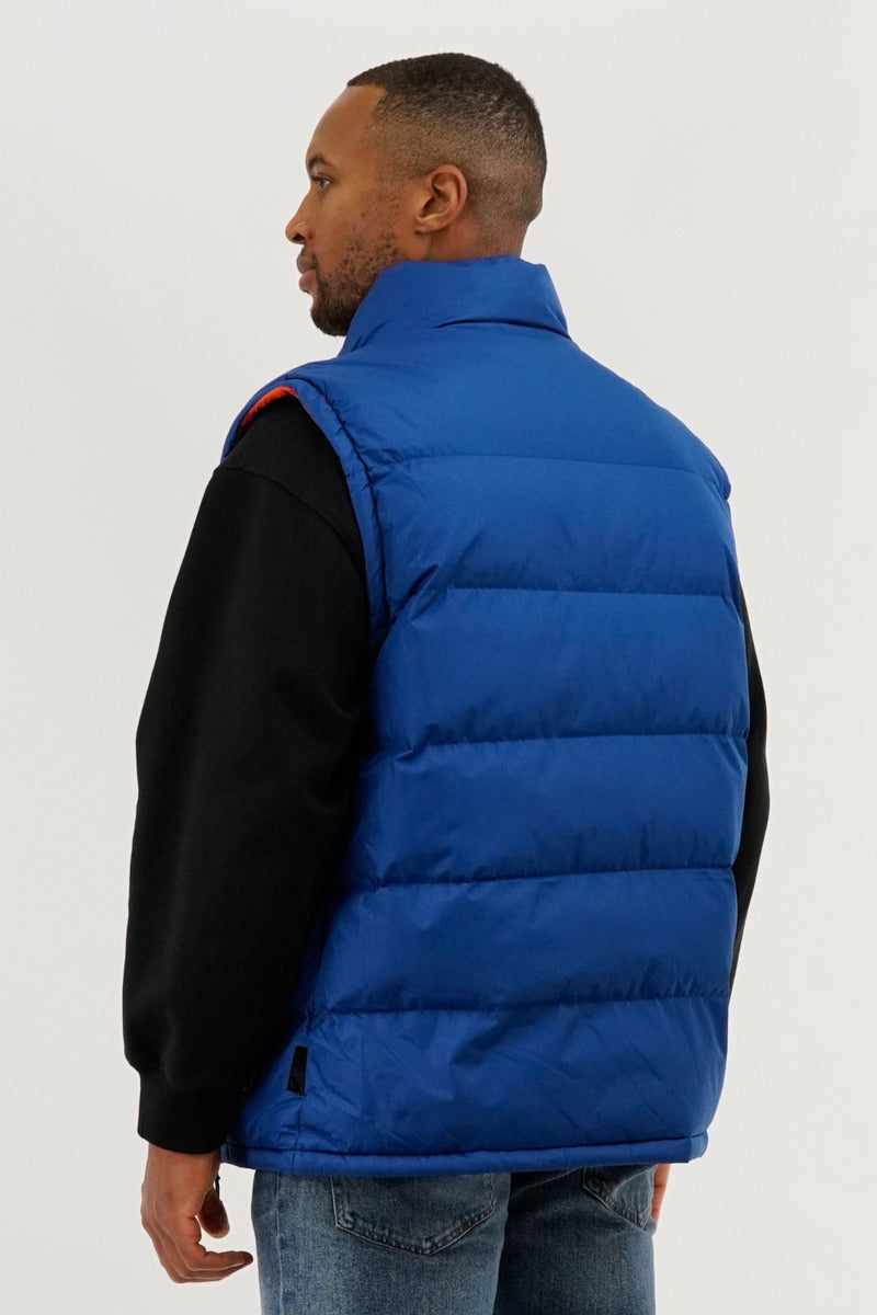 Super Triple Goose Double Pocket Bubble Vest - Blue - Mens Vests - Canada Weather Gear