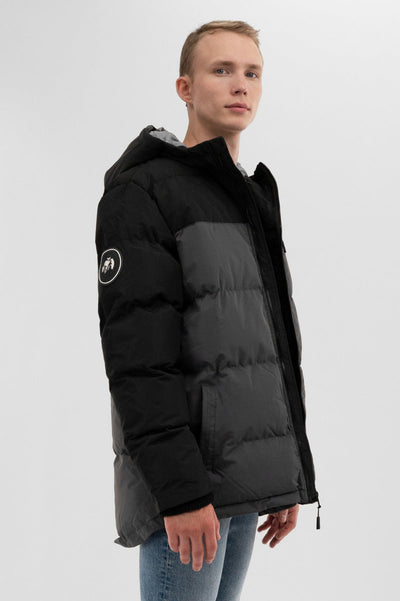 Super Triple Goose Colour Block Bomber Jacket - Grey
