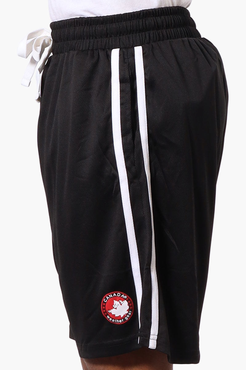 Canada Weather Gear Side Stripe Mesh Shorts - Black - Mens Shorts & Capris - Canada Weather Gear