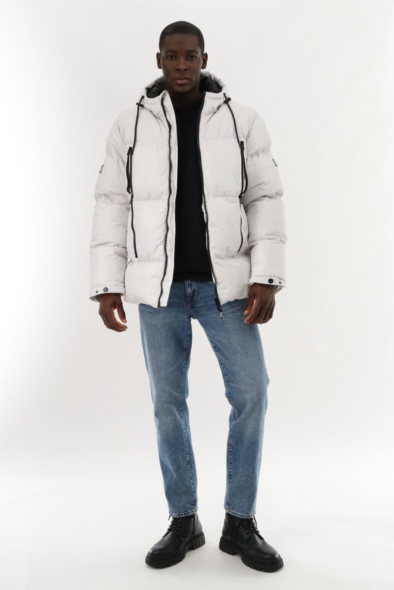Super Triple Goose Puffer Parka Jacket - White - Mens Parka Jackets - Canada Weather Gear