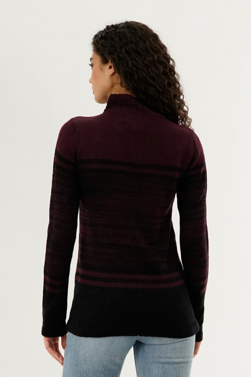 Canada Weather Gear Half Zip Pullover Sweater - Burgundy - Womens Pullover Sweaters - Canada Weather Gear