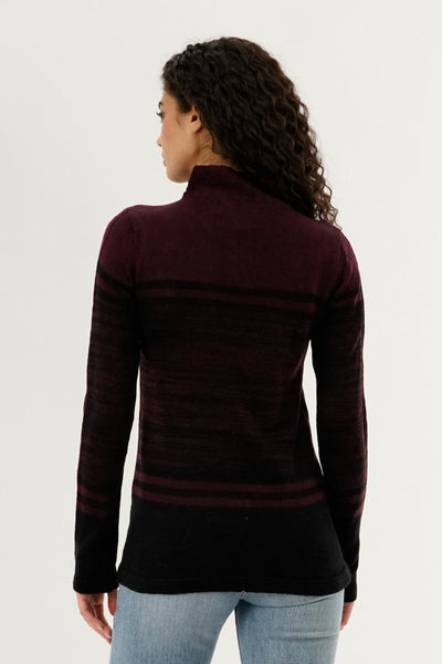 Canada Weather Gear Half Zip Pullover Sweater - Burgundy - Womens Pullover Sweaters - Canada Weather Gear