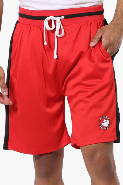 Canada Weather Gear Side Stripe Mesh Shorts - Red - Mens Shorts & Capris - Canada Weather Gear