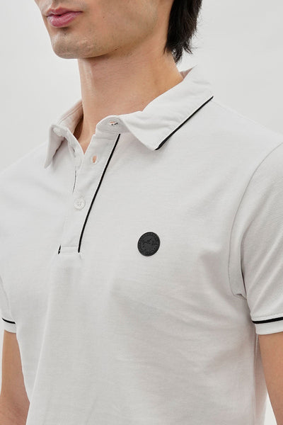 Canada Weather Gear Travel Collection Piping Detail Polo Shirt - White - Mens Polo Shirts - Canada Weather Gear