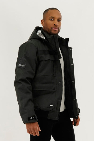 Super Triple Goose Thermal-Foil Lining Bomber Jacket - Black - Mens Bomber Jackets - Canada Weather Gear