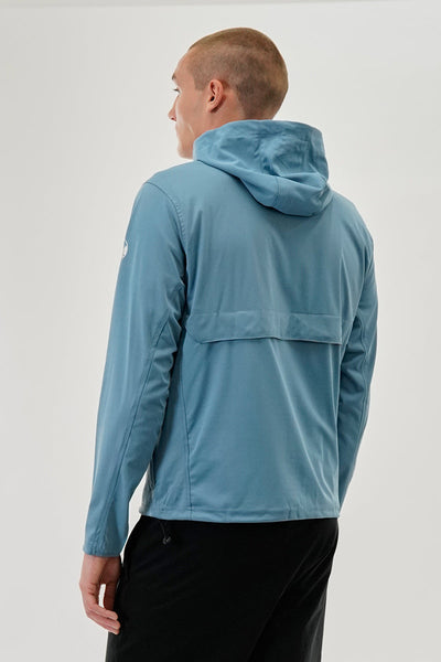 Canada Weather Gear Hooded Chest Pocket Windbreaker Lightweight Jacket - Blue - Mens Lightweight Jackets - Canada Weather Gear
