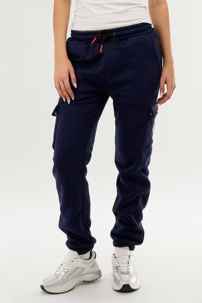 Canada Weather Gear Fleece Cargo Joggers - Navy - Womens Joggers & Sweatpants - Canada Weather Gear