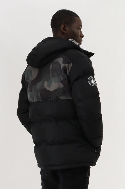 Canada Weather Gear Hooded Puffer Bomber Jacket - Black - Mens Bomber Jackets - Canada Weather Gear