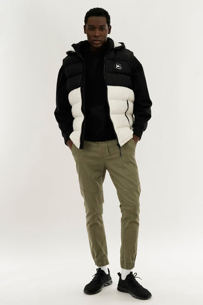 Super Triple Goose Colour Block Hooded Vest - White - Mens Vests - Canada Weather Gear