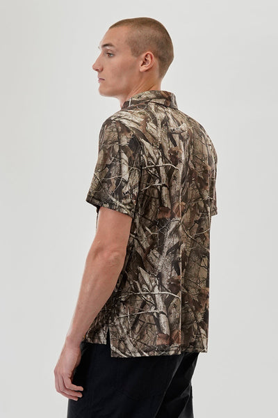 Canada Work Gear Camo Print Collared Polo Shirt - Beige - Mens Polo Shirts - Canada Weather Gear