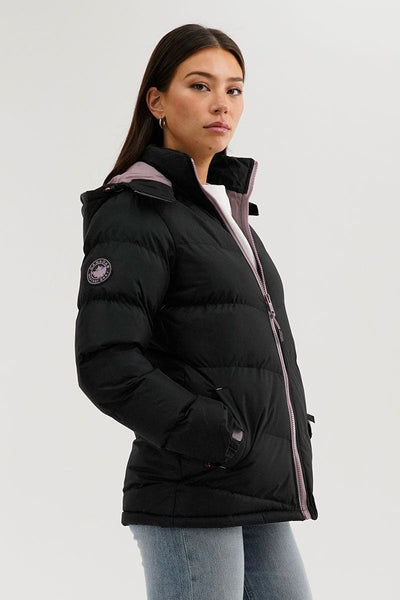 Canada Weather Gear Chevron Bomber Jacket - Black - Womens Bomber Jackets - Canada Weather Gear