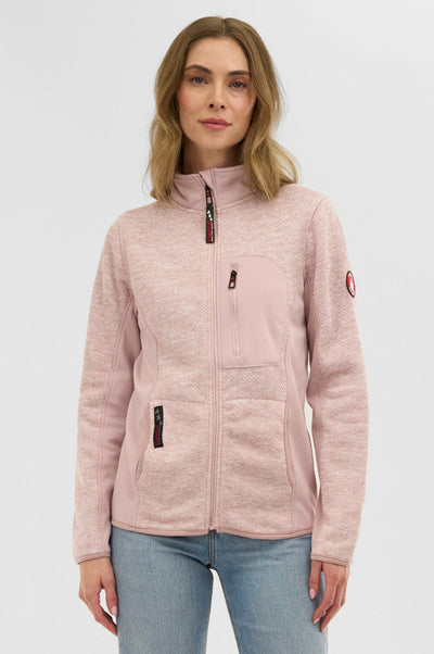 Canada Weather Gear Fleece Zip Up Lightweight Jacket - Pink - Womens Lightweight Jackets - Canada Weather Gear
