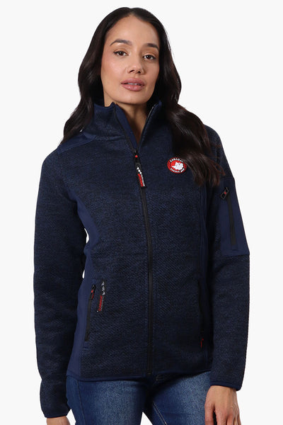 Canada Weather Gear Zip Up Sleeve Pocket Fleece Lightweight Jacket - Navy - Womens Lightweight Jackets - Canada Weather Gear