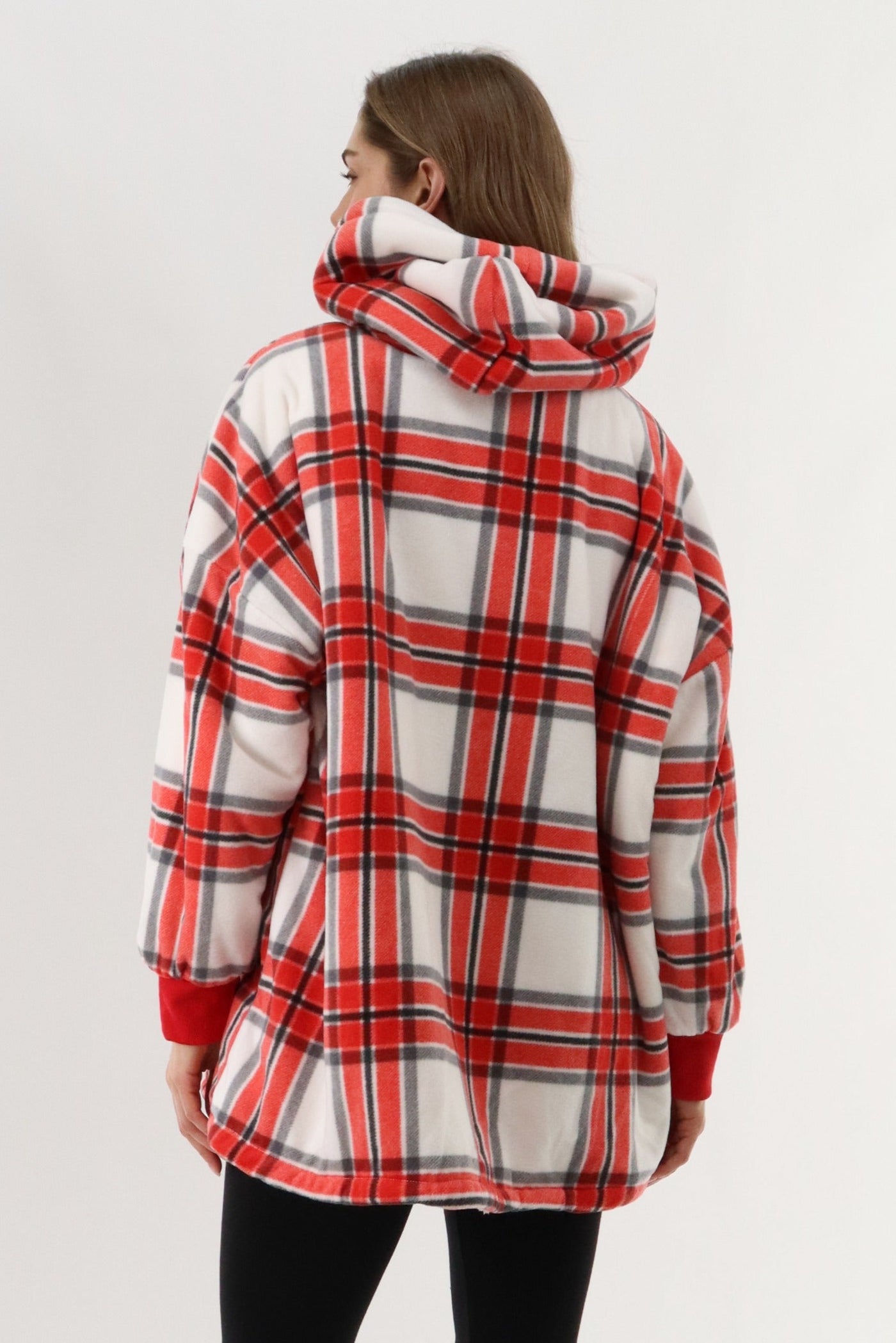 Canada Weather Gear Oversized Fleece Pajama Top - Red - Womens Pajamas - Canada Weather Gear