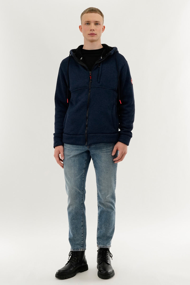 Canada Weather Gear Sherpa Lined Lightweight Jacket - Navy - Mens Lightweight Jackets - Canada Weather Gear