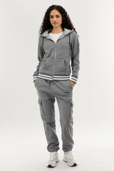 Canada Weather Gear Fleece Zip Up Hoodie - Grey - Womens Hoodies & Sweatshirts - Canada Weather Gear