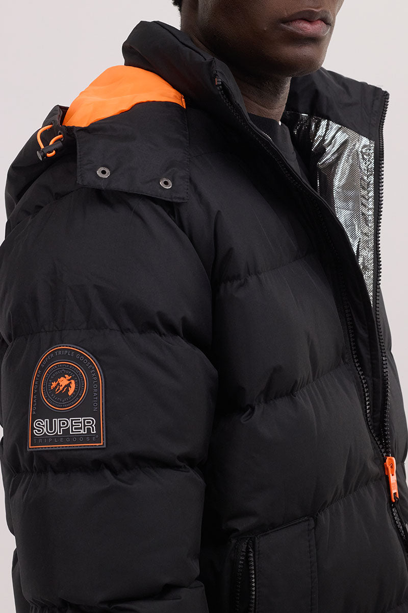 Super Triple Goose Thermal-Foil Lining Bomber Jacket - Orange