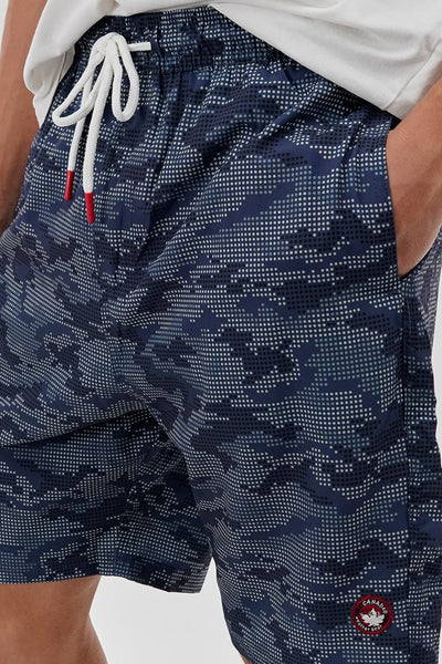 Canada Weather Gear Digi Camo Print Elastic Surf Shorts - Navy - Mens Shorts & Capris - Canada Weather Gear