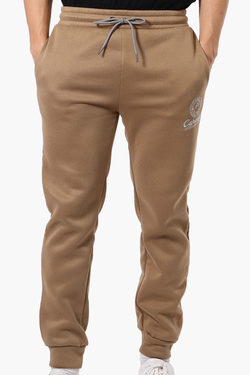 Canada Weather Gear Tie Waist Embroidered Joggers - Beige - Mens Joggers & Sweatpants - Canada Weather Gear