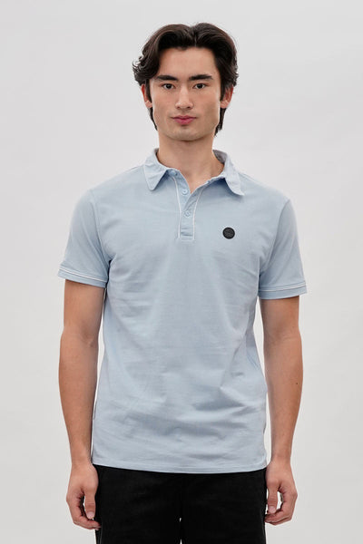 Canada Weather Gear Travel Collection Piping Detail Polo Shirt - Blue - Mens Polo Shirts - Canada Weather Gear