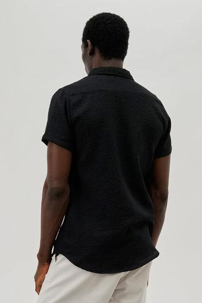 Canada Weather Gear Vintage Textured Button Up Casual Shirt - Black - Mens Casual Shirts - International Clothiers
