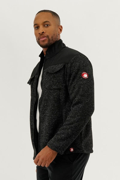 Canada Weather Gear Sherpa Lined Fleece Lightweight Jacket - Black - Mens Lightweight Jackets - Canada Weather Gear