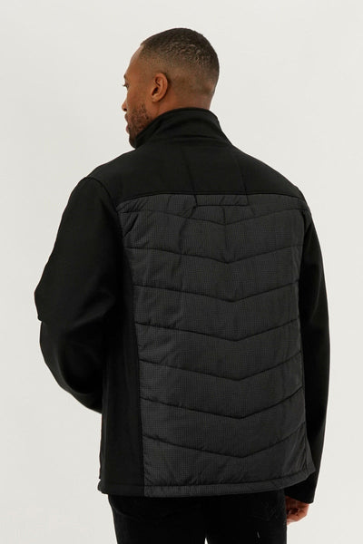 Super Triple Goose Quilted Colour Block Lightweight Jacket - Black - Mens Lightweight Jackets - Canada Weather Gear
