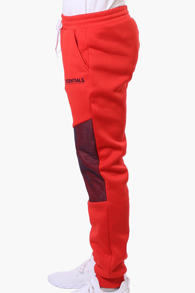 Essentials Super Triple Goose Mesh Insert Tie Waist Joggers - Red - Mens Joggers & Sweatpants - Canada Weather Gear