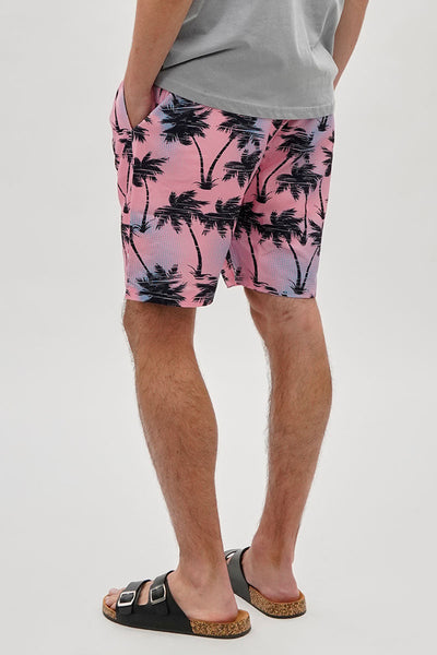 Canada Weather Gear Palm Tee Print Swim Shorts - Pink - Mens Shorts & Capris - Canada Weather Gear