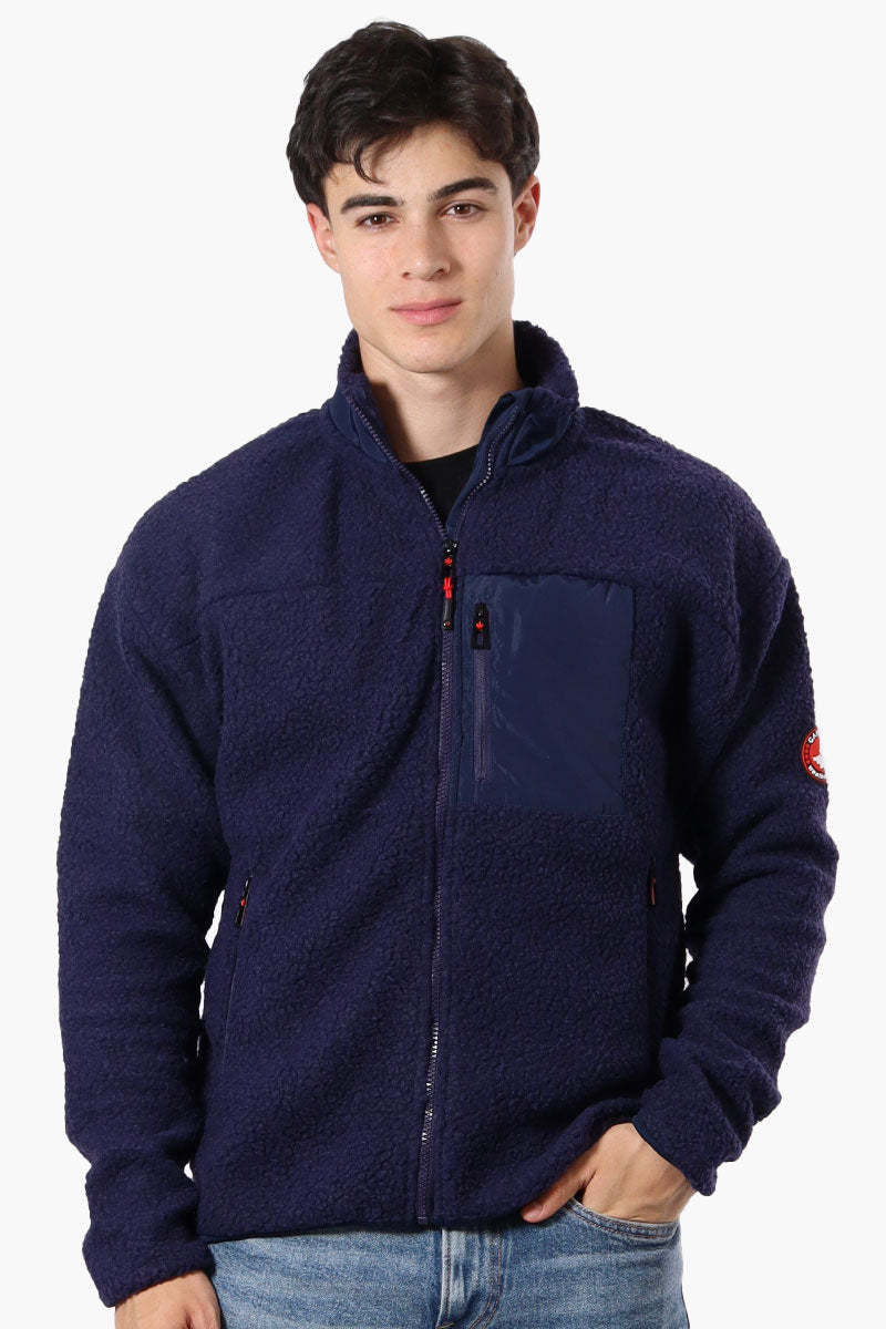 Canada Weather Gear Sherpa Zip Up Lightweight Jacket - Navy - Mens Lightweight Jackets - Canada Weather Gear