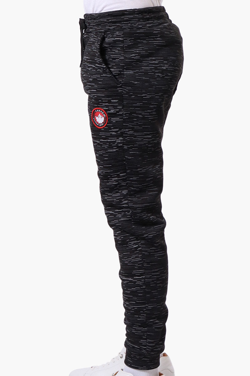 Canada Weather Gear Patterned Tie Waist Joggers - Black - Mens Joggers & Sweatpants - Canada Weather Gear