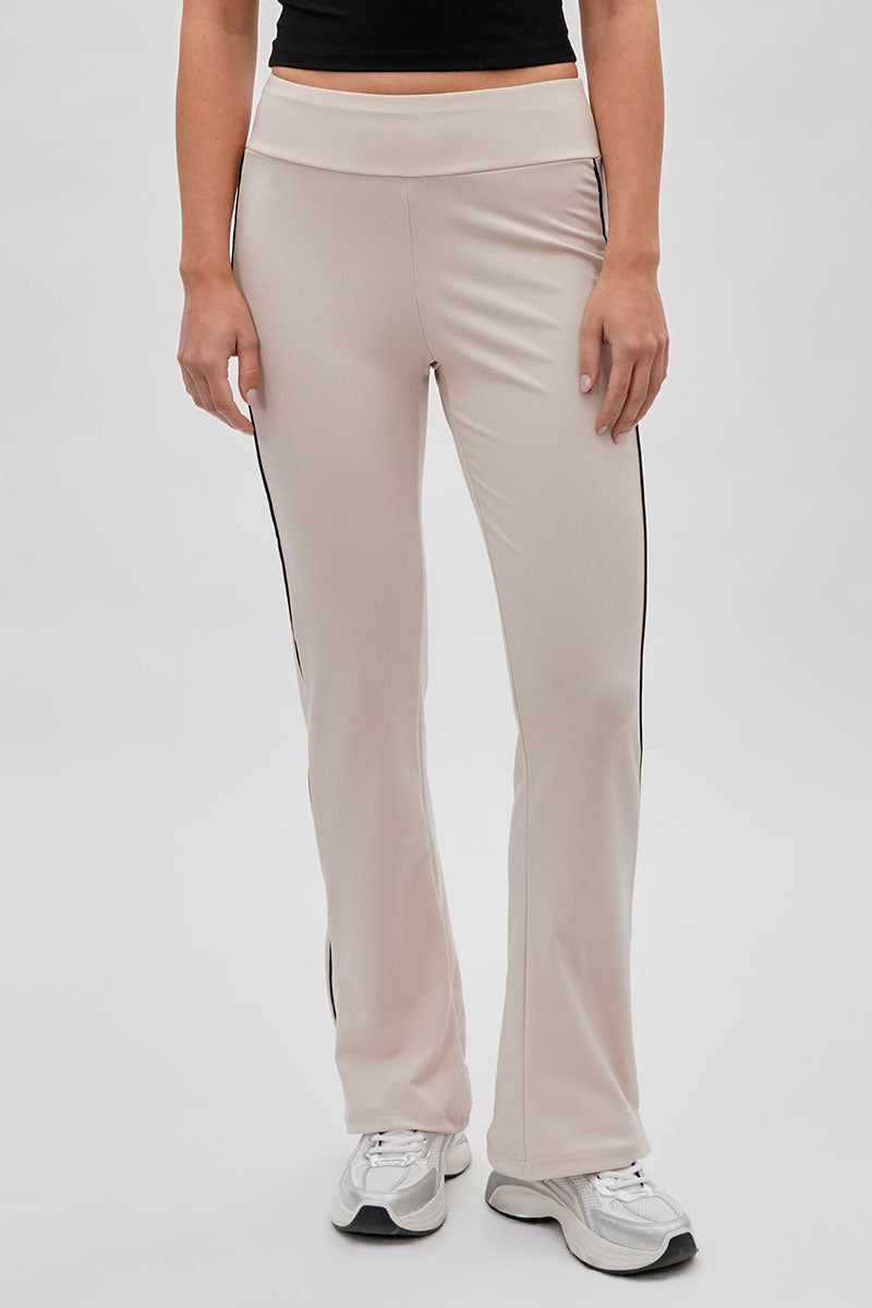 Super Triple Goose Side Piping Detail Active Pants - Beige - Womens Pants - Canada Weather Gear