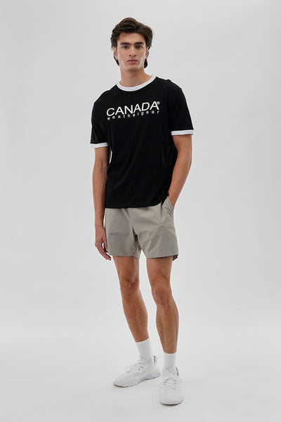 Canada Weather Gear Classic Ringer Tee - Black - Mens Tees & Tank Tops - Canada Weather Gear