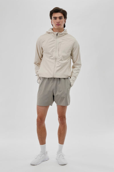 Canada Weather Gear Hooded Zip Up Lightweight Jacket - Cream - Mens Lightweight Jackets - Canada Weather Gear