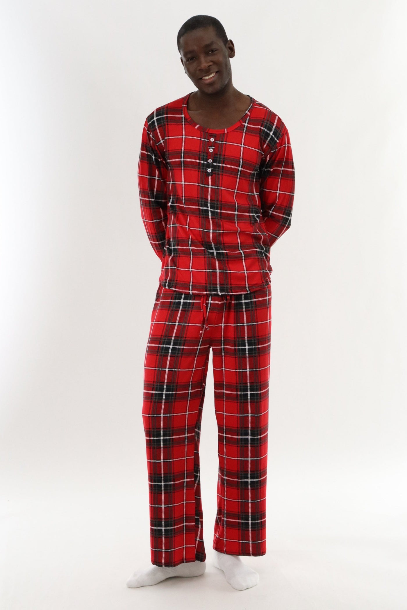 Canada Weather Gear Long Printed Pajama Pants - Red - Mens Pajamas - Canada Weather Gear
