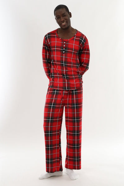 Canada Weather Gear Long Printed Pajama Pants - Red - Mens Pajamas - Canada Weather Gear