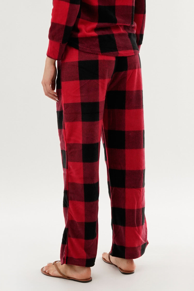 Canada Weather Gear Plaid Wide Leg Pajama Pants - Red - Womens Pajamas - Canada Weather Gear