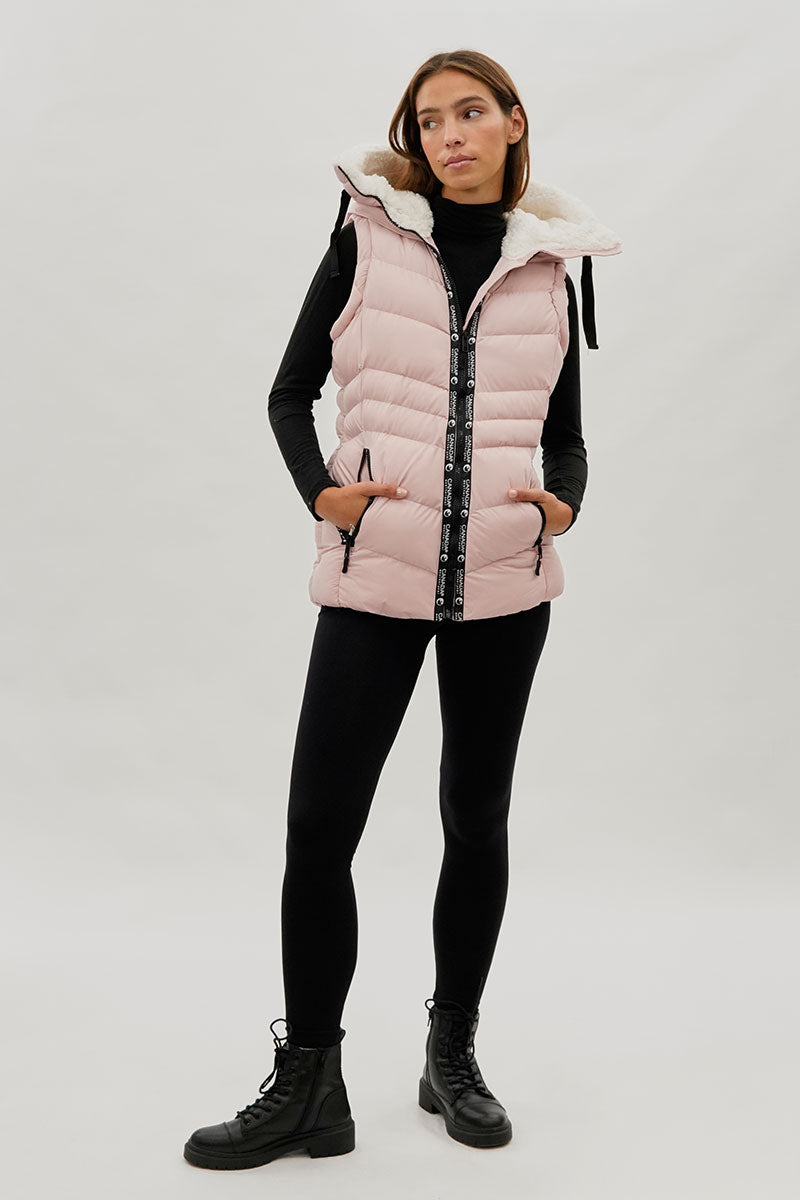 Canada Weather Gear Zip Off Sleeve Bomber Jacket - Pink - Womens Bomber Jackets - Canada Weather Gear