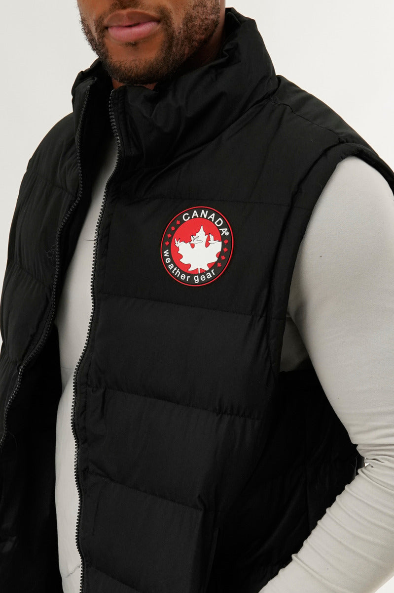 Canada Weather Gear Basic Puffer Vest - Black - Mens Vests - Canada Weather Gear