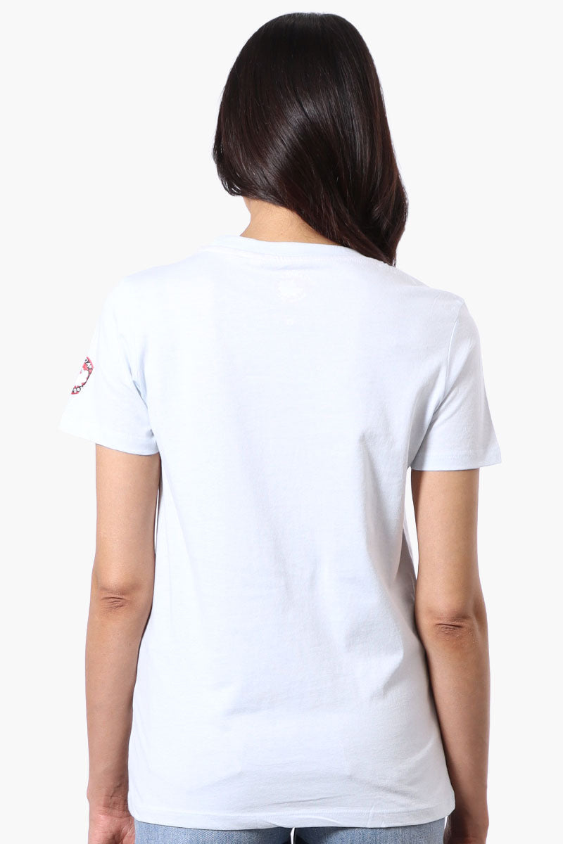 Canada Weather Gear Maple Leaf Print Tee - Aqua - Womens Tees & Tank Tops - Canada Weather Gear