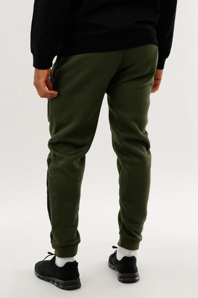 Canada Weather Gear Fleece Contrast Insert Jogger - Olive - Mens Joggers & Sweatpants - Canada Weather Gear