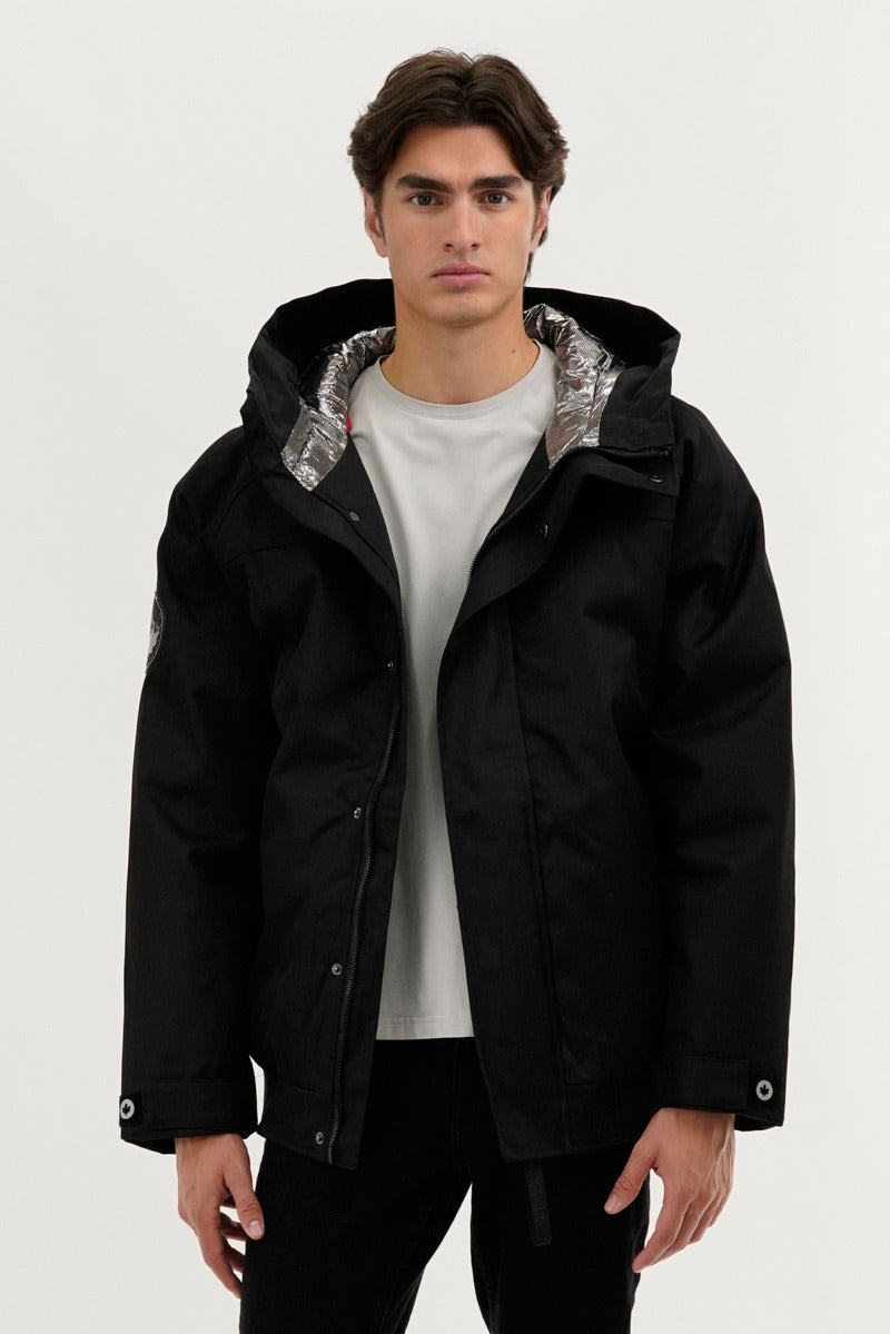 Canada Weather Gear Backpack Strap Bomber Jacket - Black - Mens Bomber Jackets - Canada Weather Gear