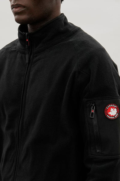 Canada Weather Gear Zip Up Utility Pocket Lightweight Jacket - Black