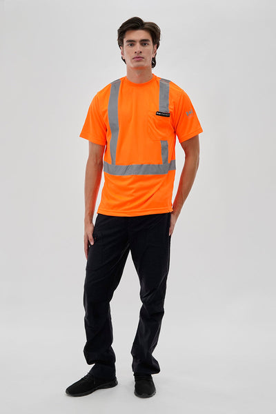 Canada Work Gear Hi-Vis Short Sleeve Tee - Orange - Mens Tees & Tank Tops - Canada Weather Gear