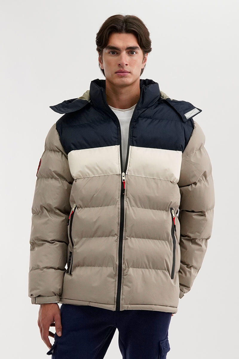 Canada Weather Gear Colour Block Bomber Jacket - Navy