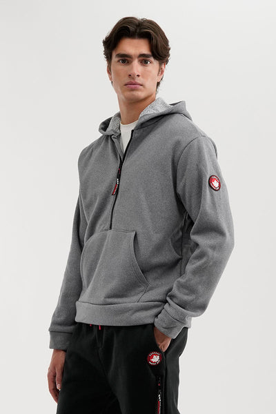 Canada Weather Gear Fleece Half Zip Hoodie - Grey